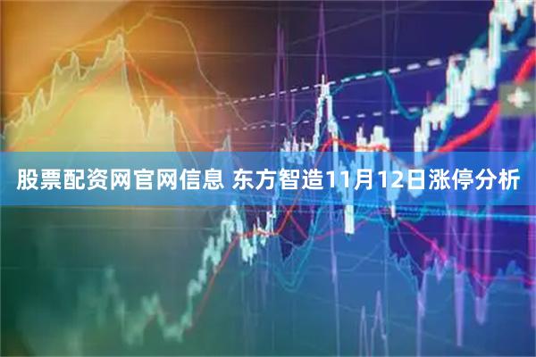 股票配资网官网信息 东方智造11月12日涨停分析