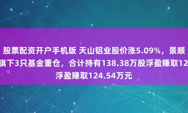 股票配资开户手机版 天山铝业股价涨5.09%，景顺长城基金旗下3只基金重仓，合计持有138.38万股浮盈赚取124.54万元
